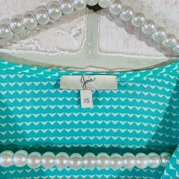 Joie Marlo Silk Heart Print Popover Blouse - Picture 3 of 8